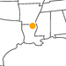 kleine Landkarte Louisiana Poverty Point
