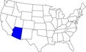 kleine Landkarte USA Arizona