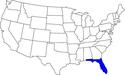 kleine Landkarte USA Florida