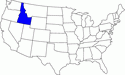 kleine Landkarte USA Idaho