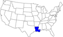 kleine Landkarte USA Louisiana