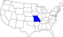 kleine Landkarte USA Missouri