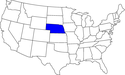 kleine Landkarte USA Nebraska