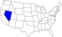 kleine Landkarte USA Nevada