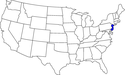 kleine Landkarte USA New Jersey