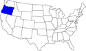kleine Landkarte USA Oregon
