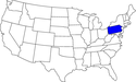 kleine Landkarte USA Pennsylvania