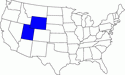 kleine Landkarte USA Utah Wyoming