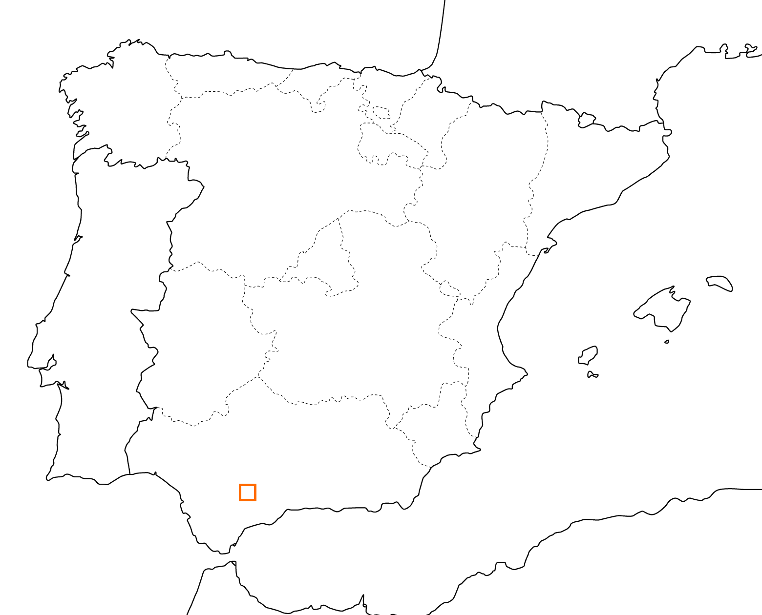 kleine Landkarte Spanien - Ronda