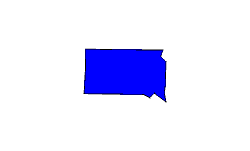 Landkarte South Dakota