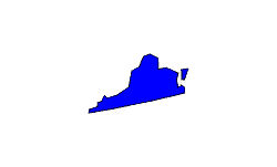 Landkarte Virginia