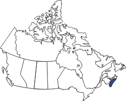 kleine Landkarte Kanada Nova Scotia
