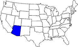 Landkarte USA mit Arizona