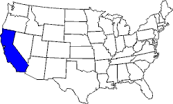 Landkarte USA mit California