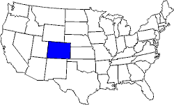 Landkarte USA mit Colorado