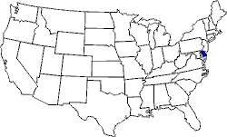Landkarte USA mit Delaware
