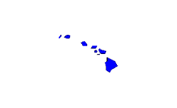 Landkarte USA mit Hawaii