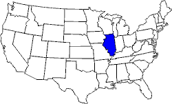 Landkarte USA mit Illinois