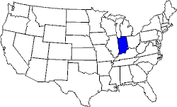 kleine Landkarte USA Indiana