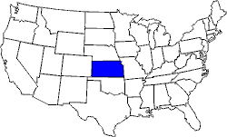 Landkarte USA mit Kansas