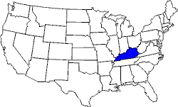 Landkarte USA mit Kentucky