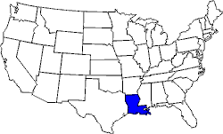 kleine Landkarte USA Louisiana