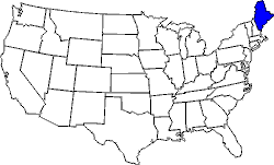 kleine Landkarte USA Maine