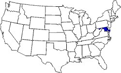 kleine Landkarte USA Maryland
