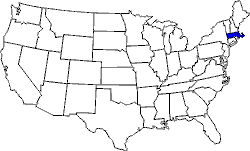 Landkarte USA mit Massachusetts