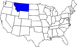 Landkarte USA mit Montana