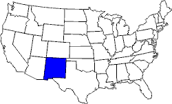 Landkarte USA mit New Mexico