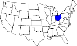 Landkarte USA mit Ohio
