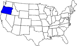 Landkarte USA mit Oregon