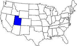 Landkarte USA mit Utah