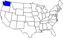 Landkarte USA mit Washington