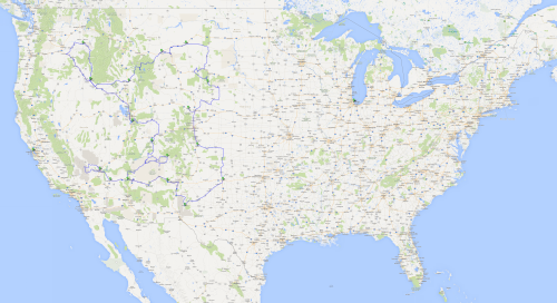 USA 1994 , Karte erzeugt mit Hilfe von Google Maps