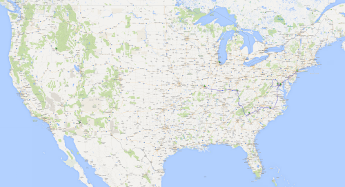 USA 2000 , Karte erzeugt mit Hilfe von Google Maps