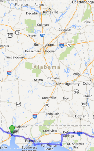 alle Wege in ... , Karte erzeugt mit Hilfe von Google Maps