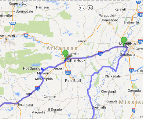 alle Wege in ... , Karte erzeugt mit Hilfe von Google Maps