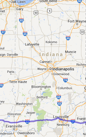 alle Wege in ... , Karte erzeugt mit Hilfe von Google Maps