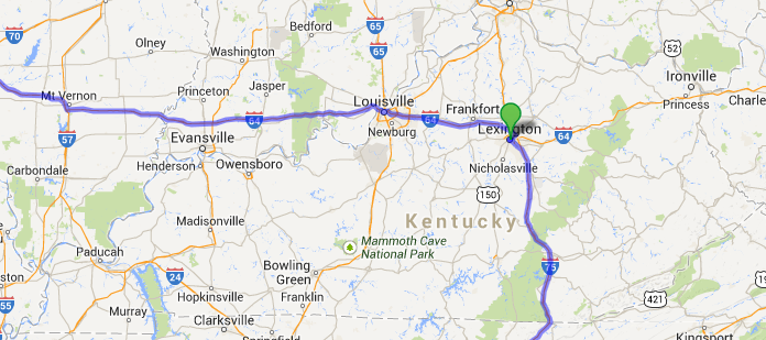 alle Wege in ... , Karte erzeugt mit Hilfe von Google Maps