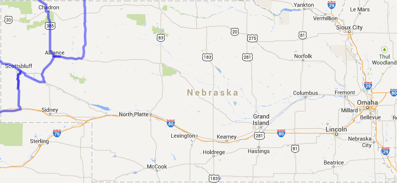 alle Wege in ... , Karte erzeugt mit Hilfe von Google Maps