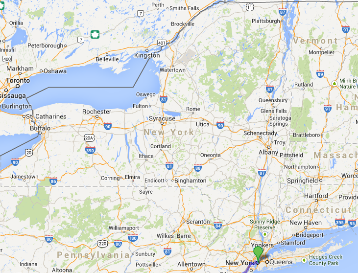 alle Wege in ... , Karte erzeugt mit Hilfe von Google Maps