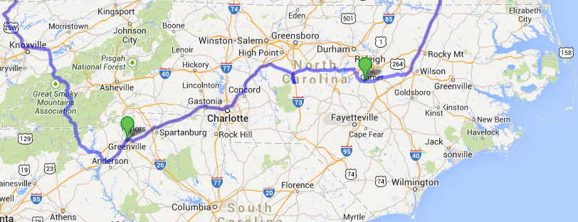 alle Wege in ... , Karte erzeugt mit Hilfe von Google Maps