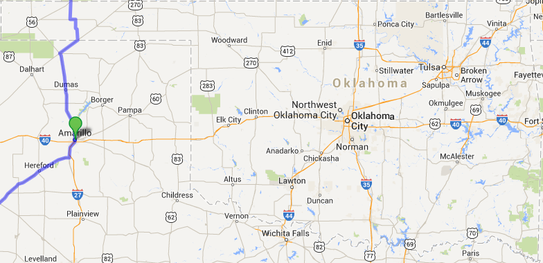 alle Wege in ... , Karte erzeugt mit Hilfe von Google Maps