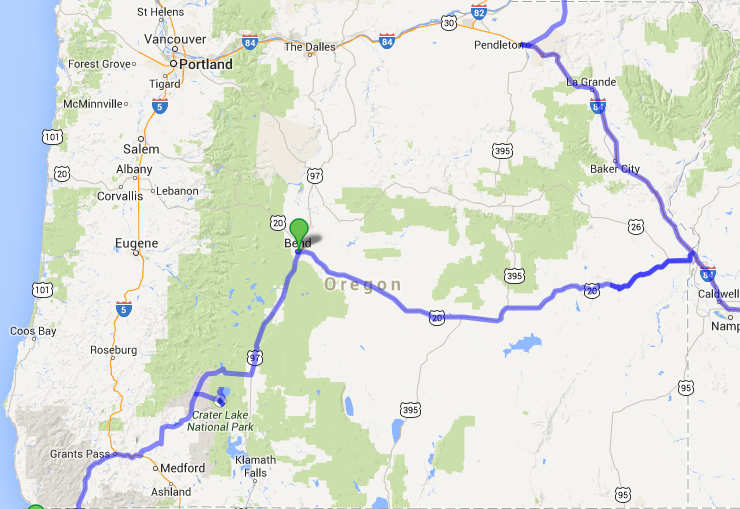 alle Wege in ... , Karte erzeugt mit Hilfe von Google Maps