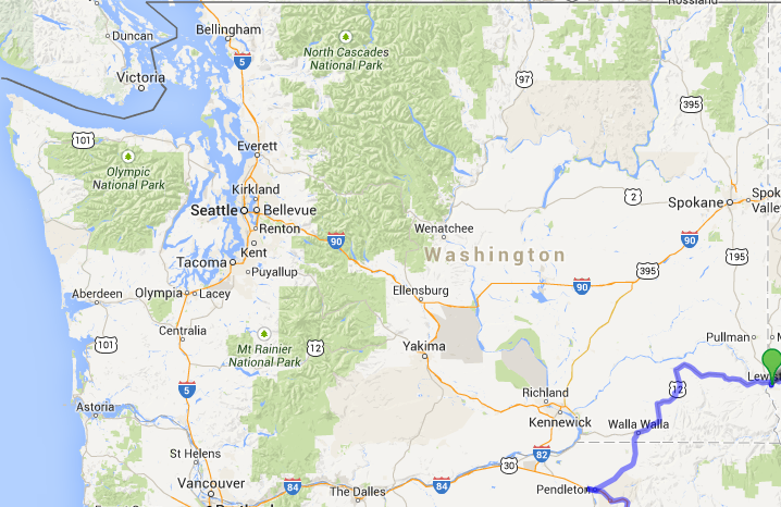 alle Wege in ... , Karte erzeugt mit Hilfe von Google Maps