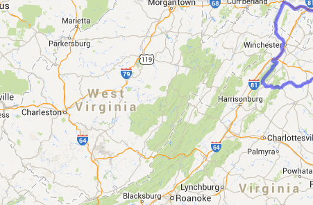 alle Wege in ... , Karte erzeugt mit Hilfe von Google Maps